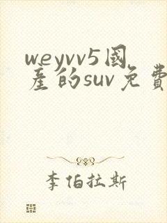 weyvv5国产的suv免费封面