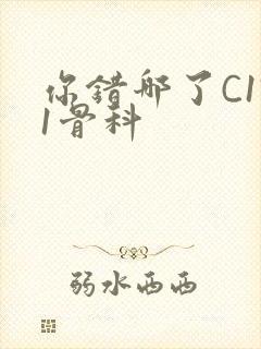 你错哪了C1V1骨科封面