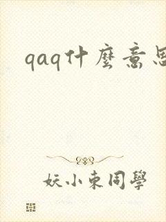 qaq什么意思封面