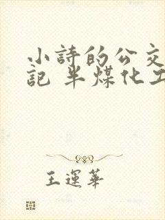 小诗的公交车日记 半煤化工