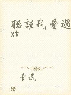 听说我爱过你txt