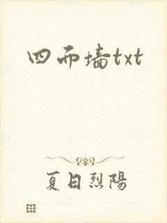 四面墙txt封面