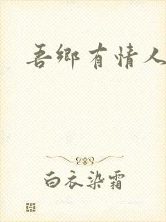 吾乡有情人封面