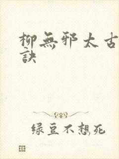 柳无邪太古荒天诀封面