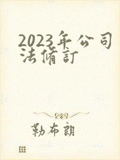 2023年公司法修订