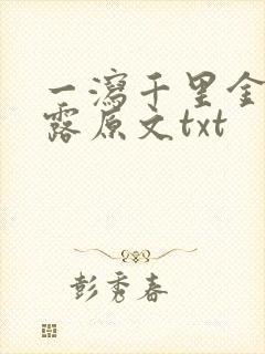 一泻千里金银花露原文txt