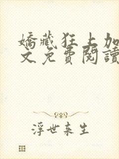 娇藏狂上加狂全文免费阅读笔趣阁