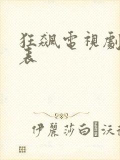 狂飙电视剧演员表