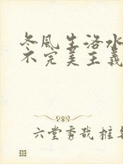 冬风生洛水po不完美主义者笔趣阁封面