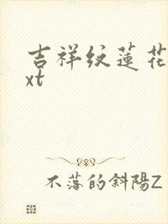 吉祥纹莲花楼txt