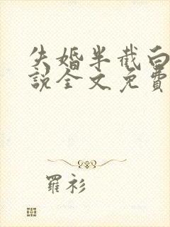 失婚半截白菜小说全文免费阅读封面