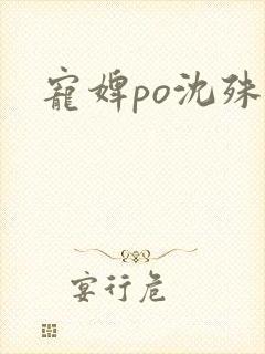 宠婢po沈殊辞封面