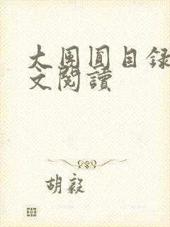 大团圆目录及全文阅读封面