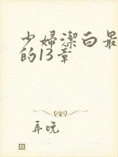 少妇洁白最刺激的13章