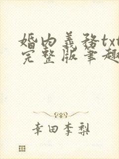 婚内义务txt完整版笔趣阁封面