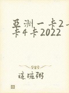 亚洲一卡2卡三卡4卡2022封面