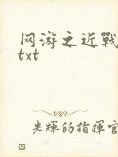 网游之近战法师txt