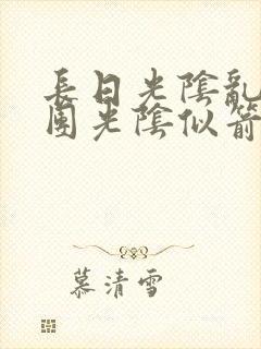 长日光阴乱作一团光阴似箭笔渺