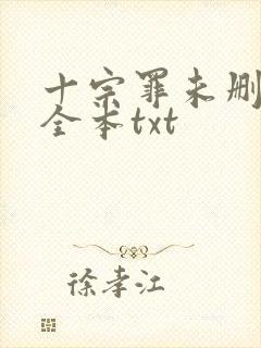 十宗罪未删减版全本txt封面