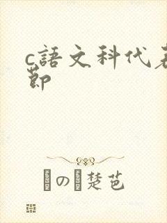 c语文科代表一节