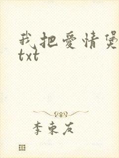 我把爱情煲成汤txt封面