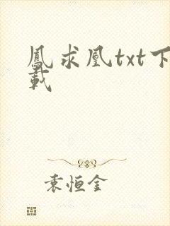 凤求凰txt下载封面