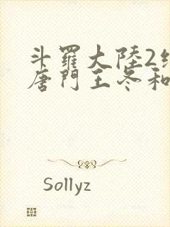 斗罗大陆2绝世唐门王冬和霍雨浩