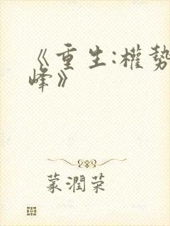 《重生:权势巅峰》封面