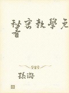 秘密教学免费观看封面