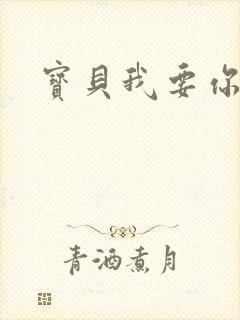 宝贝我要你封面