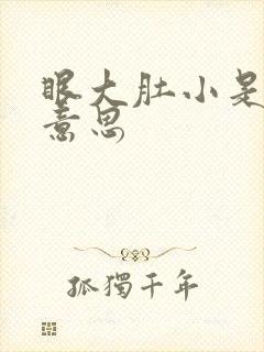 眼大肚小是什么意思