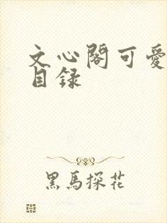 文心阁可爱合集目录封面