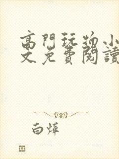 高门玩物小说全文免费阅读笔趣阁