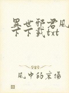 异世邪君风凌天下下载txt