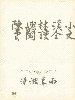 陈屿林溪小说免费阅读全文最新章节