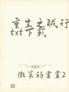 重生之贼行天下txt下载封面