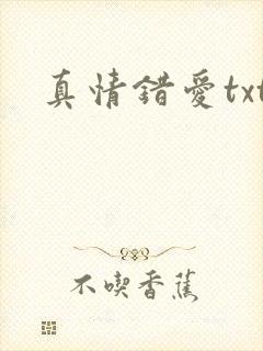 真情错爱txt封面