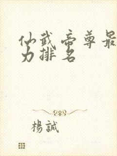 仙武帝尊最后实力排名