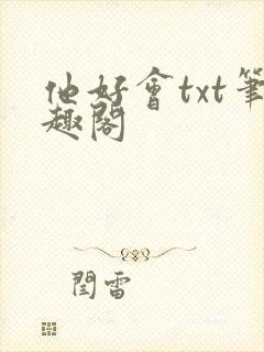 他好会txt笔趣阁封面