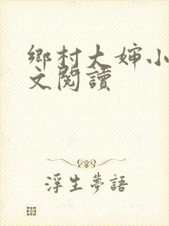 乡村大婶小说全文阅读封面