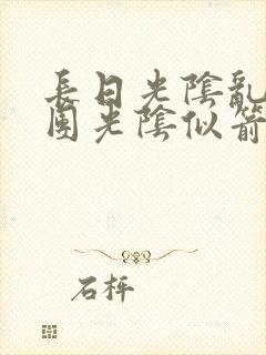 长日光阴乱作一团光阴似箭教主封面