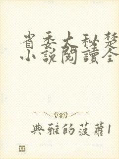 省委大秘楚东恒小说阅读全文封面