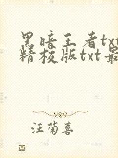 黑暗王者txt精校版txt最新章节