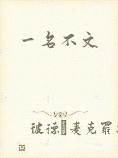 一名不文