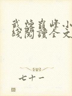 武炼巅峰小说在线阅读全文免费封面