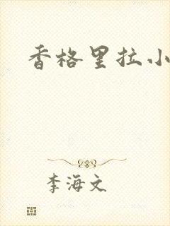 香格里拉小说封面