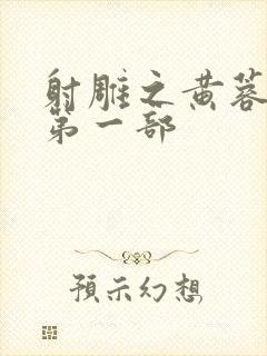 射雕之黄蓉新传第一部封面