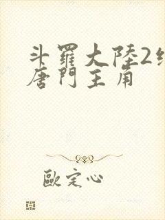 斗罗大陆2绝世唐门主角