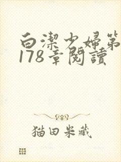 白洁少妇第1一178章阅读