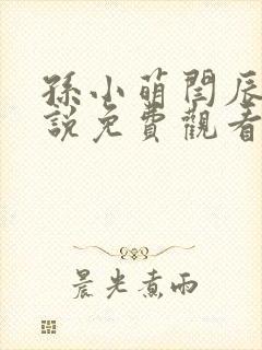 孙小萌闫辰的小说免费观看